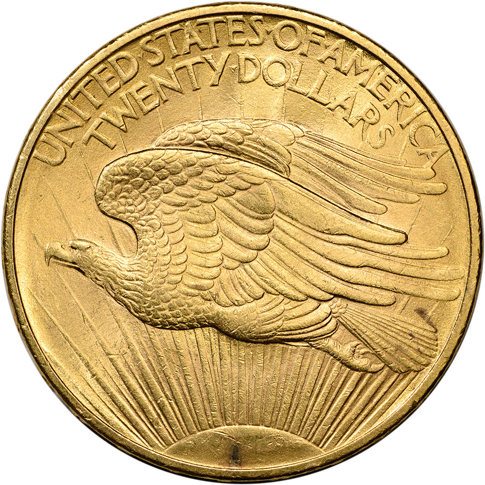 US Gold $20 Saint-Gaudens Double Eagle NGC MS62 1908 No Motto