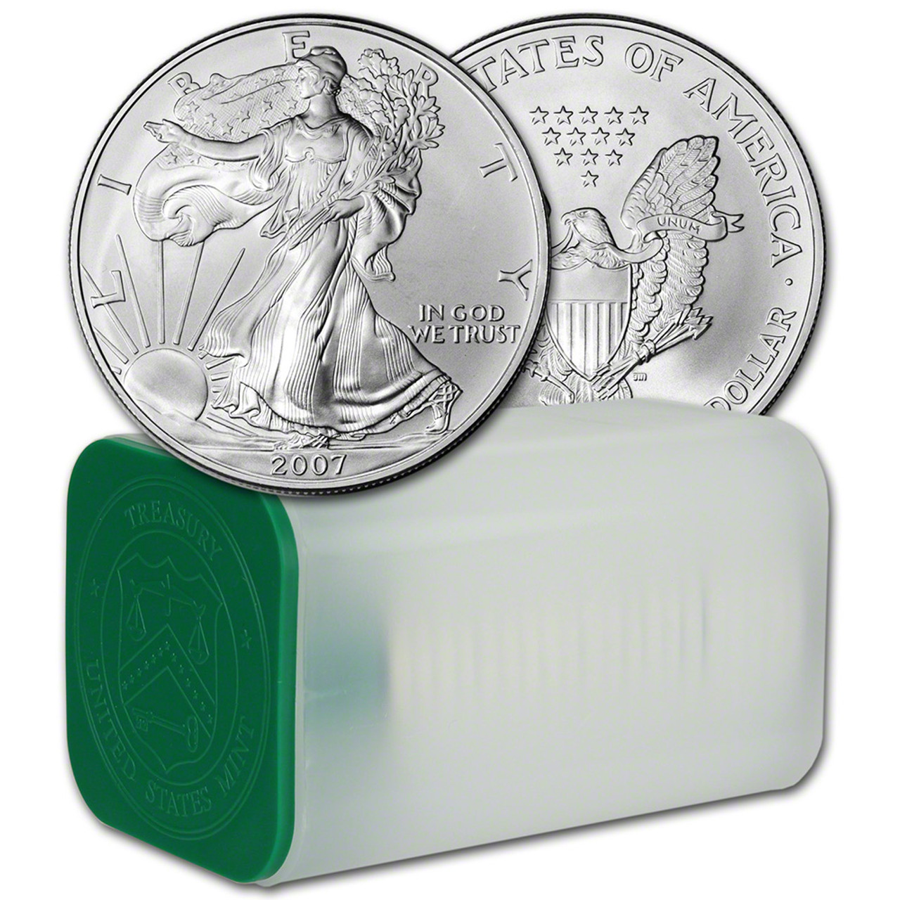 American Silver Eagle Tube - New Translucent Design Holds 20 Coins and Fits Buy Empty 1 oz Silver Eagle Tube | SD Bullion