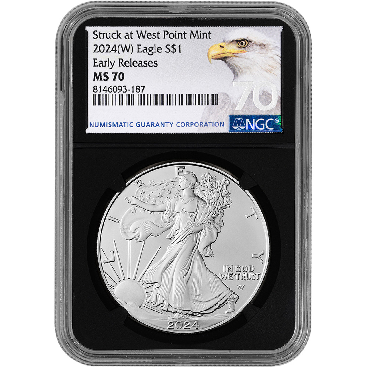 2024 (W) American Silver Eagle - NGC MS70 Early Releases Grade 70 