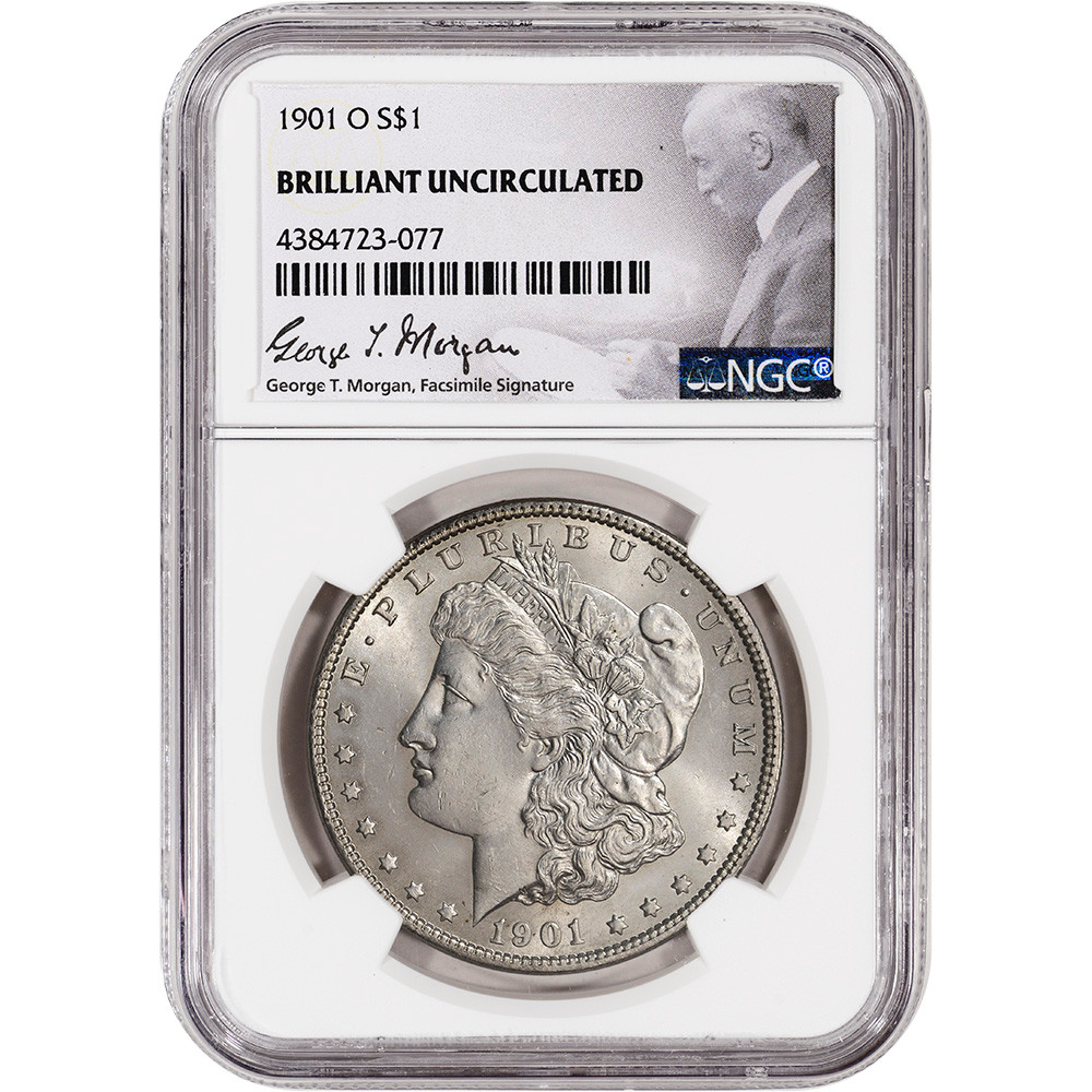 1901-O US Morgan Silver Dollar $1 - NGC Brilliant Uncirculated