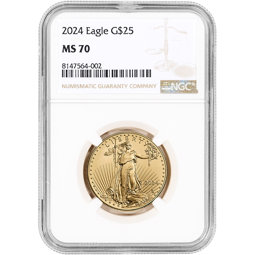 2024 American Gold Eagle 1/2 oz $25 - NGC MS70 [24-AGE-25-N-MS70