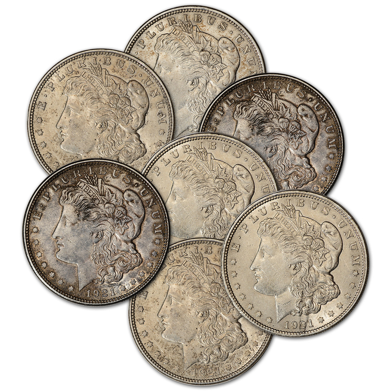 1921 US Morgan Silver Dollar - Roll of 20 coins - VG [21-ROLL