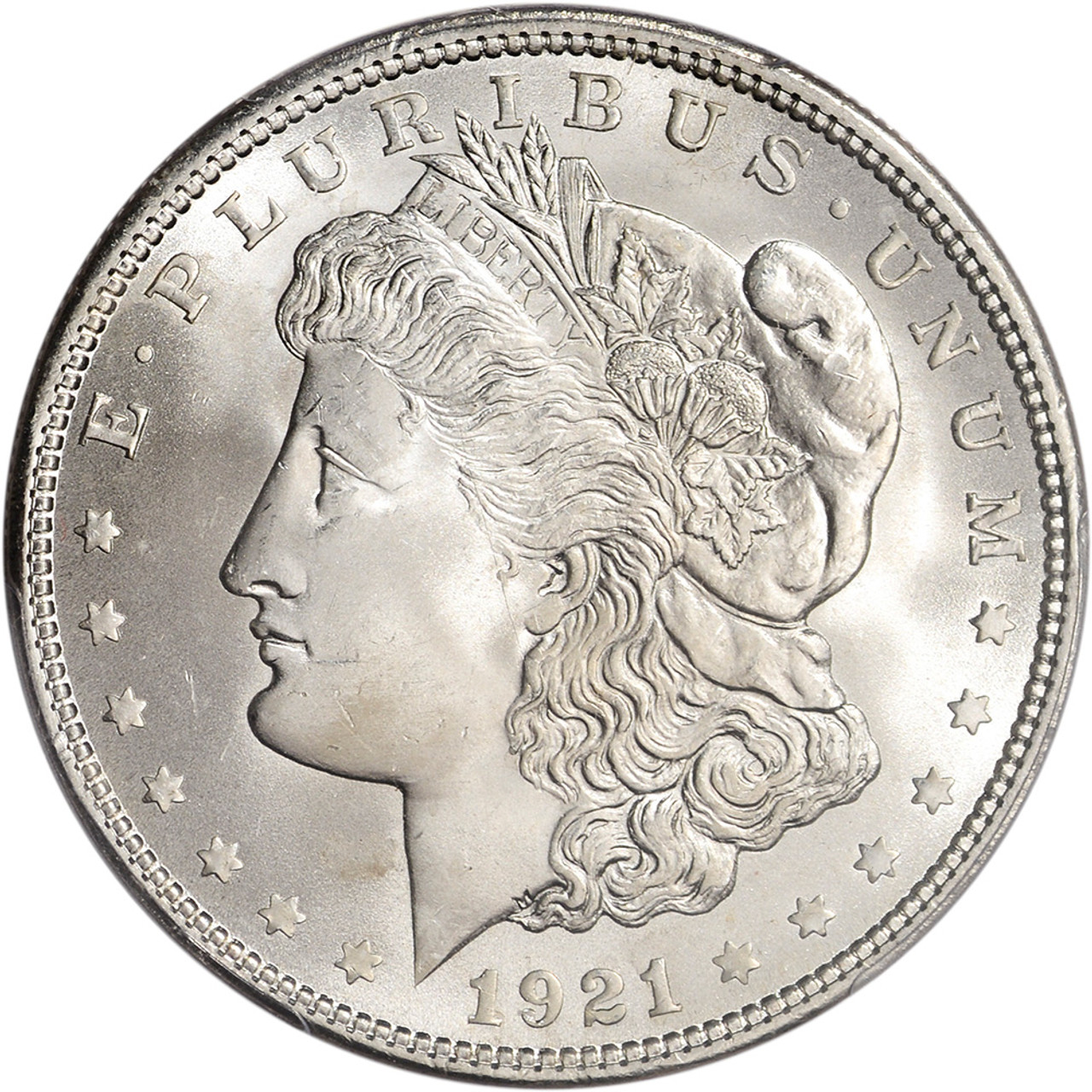 1921 US Morgan Silver Dollar $1 - PCGS MS65 - Random Label