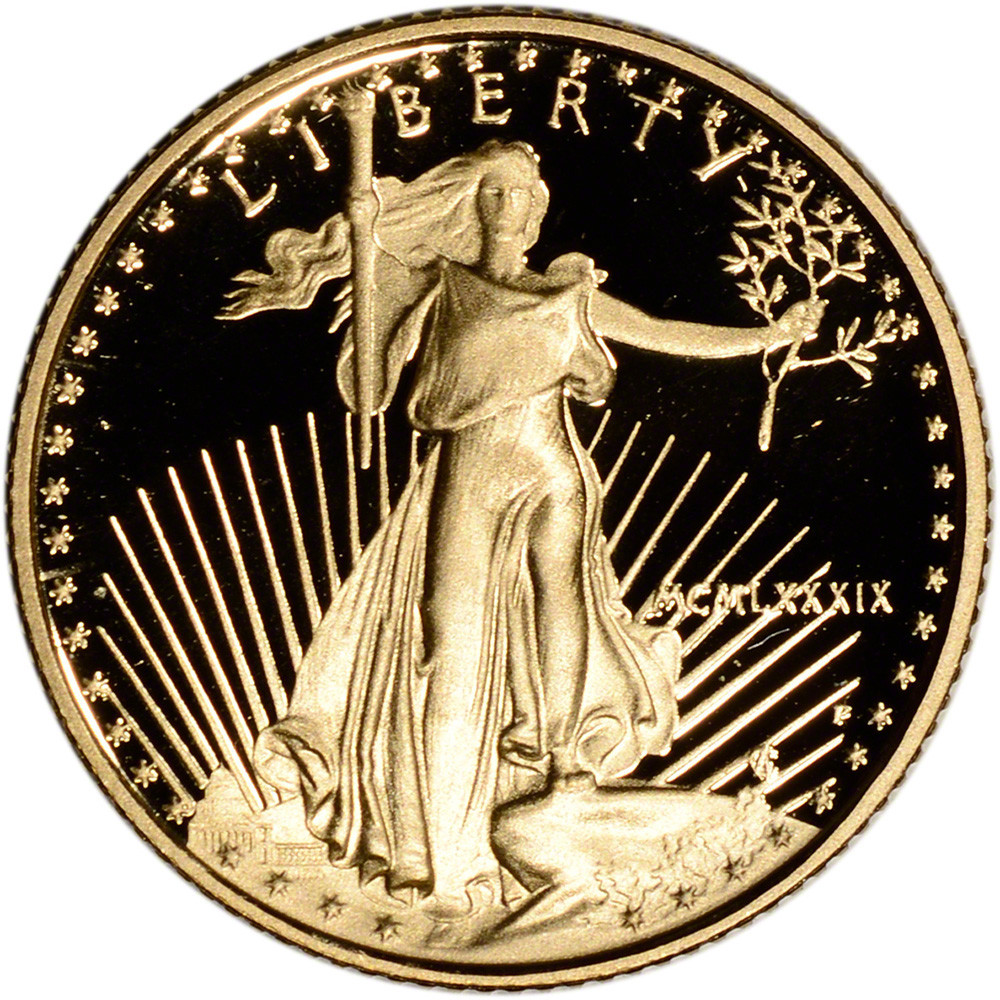 1989-P American Gold Eagle Proof 1/10 oz $5 - Coin in Capsule [89