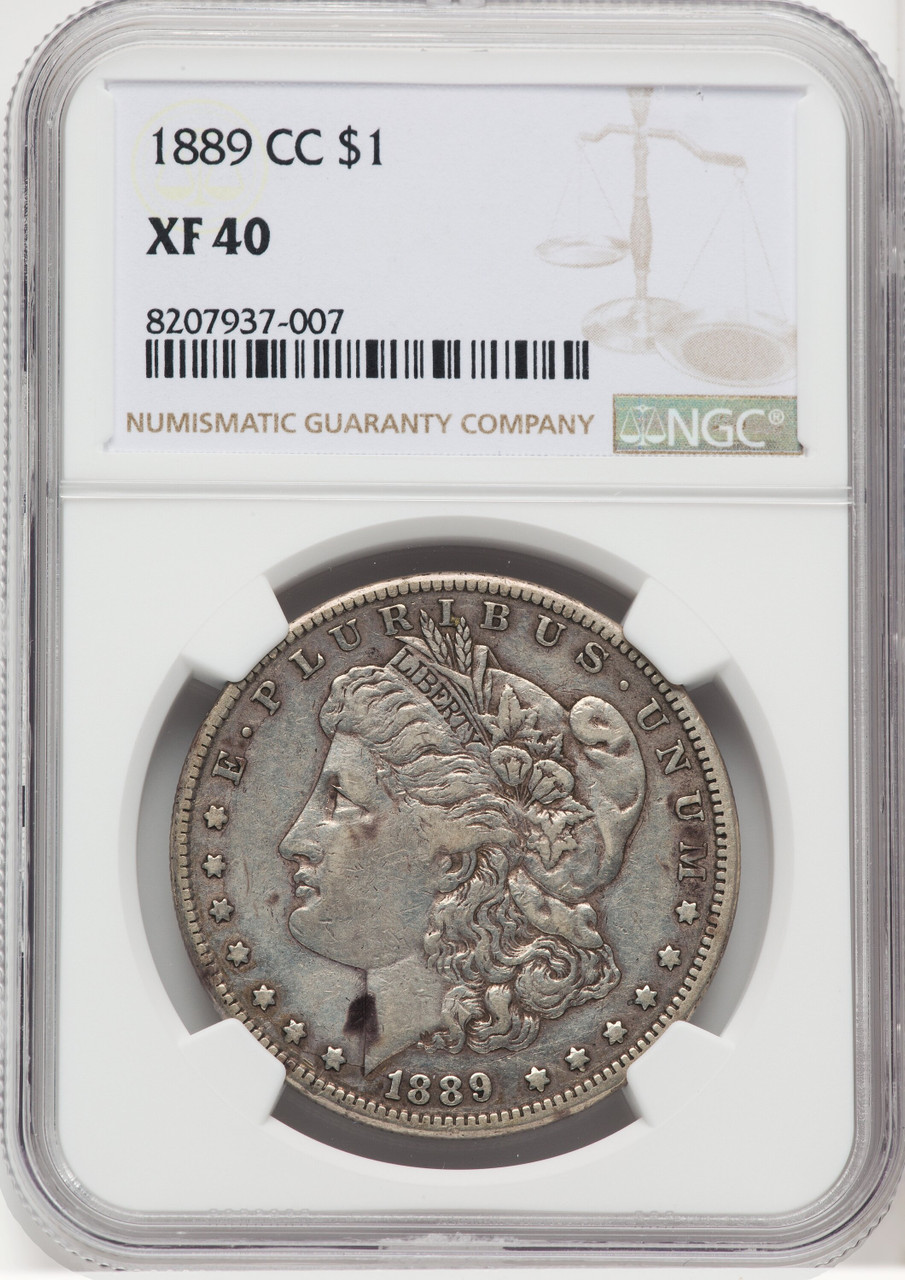 【銀座】USA MORGAN DOLLAR 1889 CC US Morgan Silver Dollar $1 - NGC XF 40 [V-HA-768649023