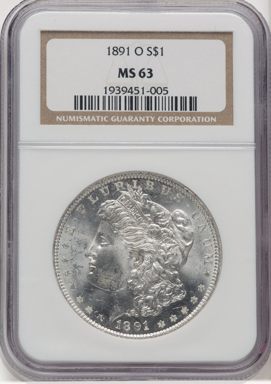 1891 O US Morgan Silver Dollar $1 - NGC MS 63 [V-HA-769159025 