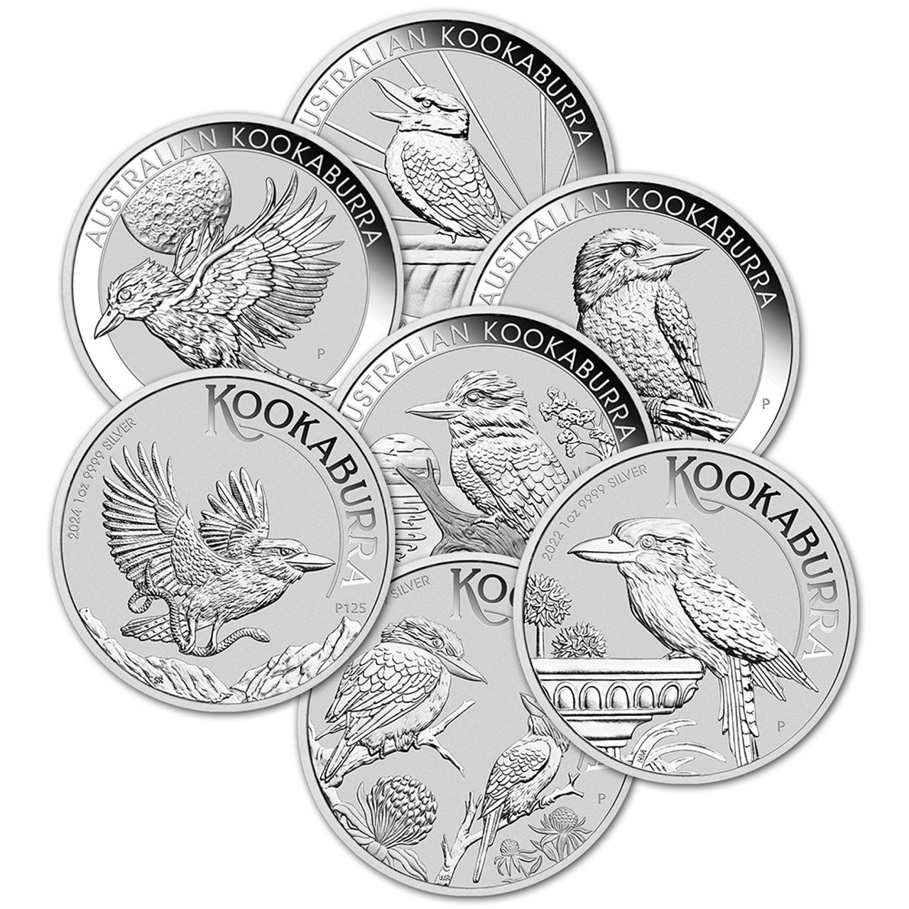 Australia Silver Kookaburra 1 oz $1 - BU - Random Date [X-KOOK-S1 