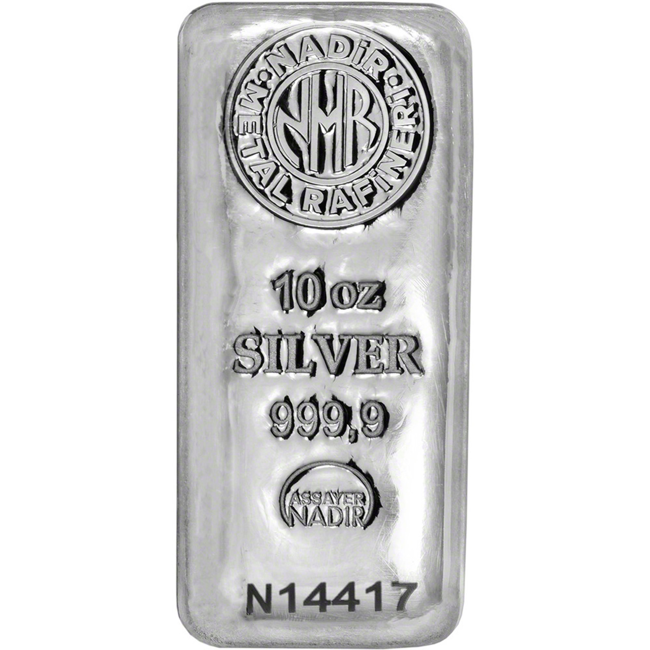 10 oz. Nadir Metal Rafineri Refinery Silver Bar - 999.9 Fine