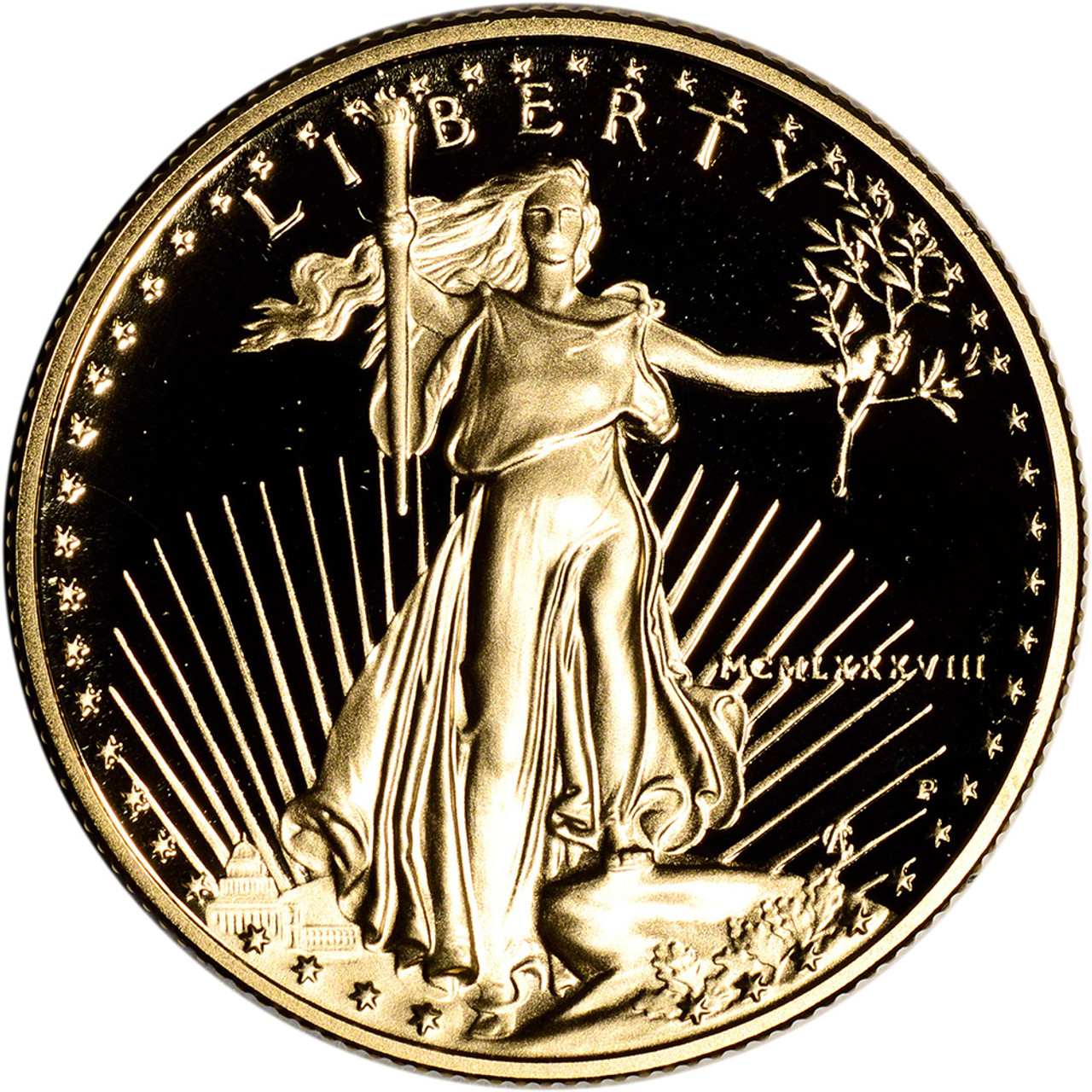 1988-P American Gold Eagle Proof 1/2 oz $25 - Coin in Capsule [88