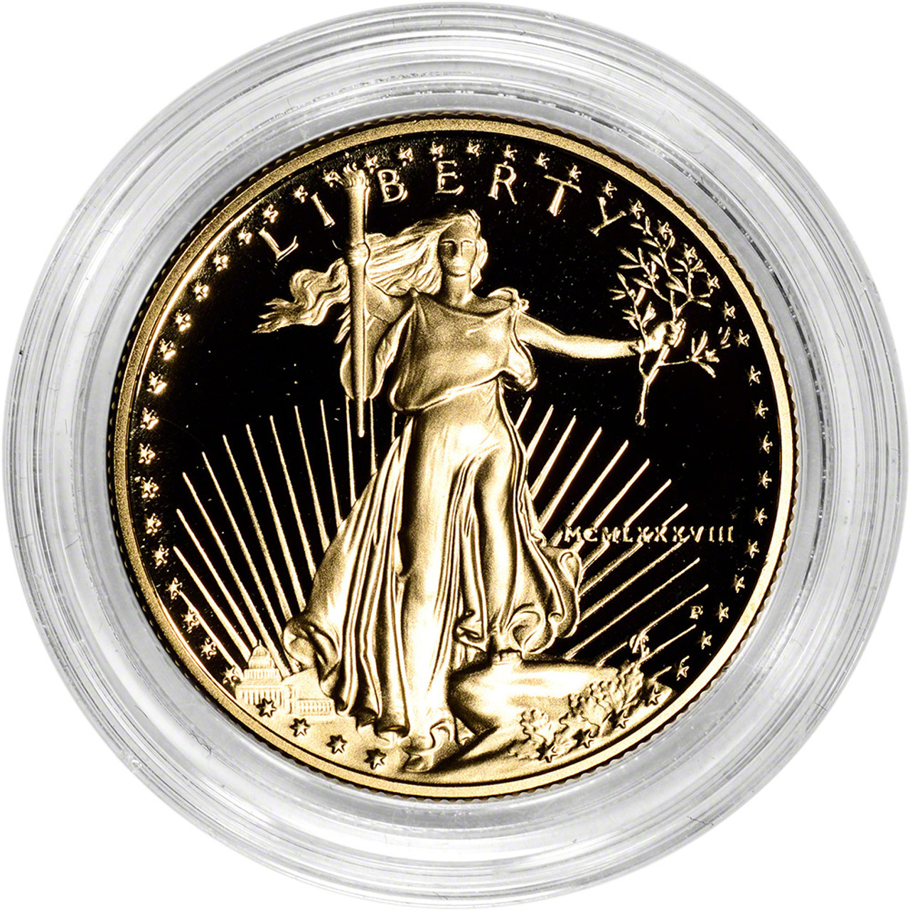 1988-P American Gold Eagle Proof 1/2 oz $25 - Coin in Capsule [88