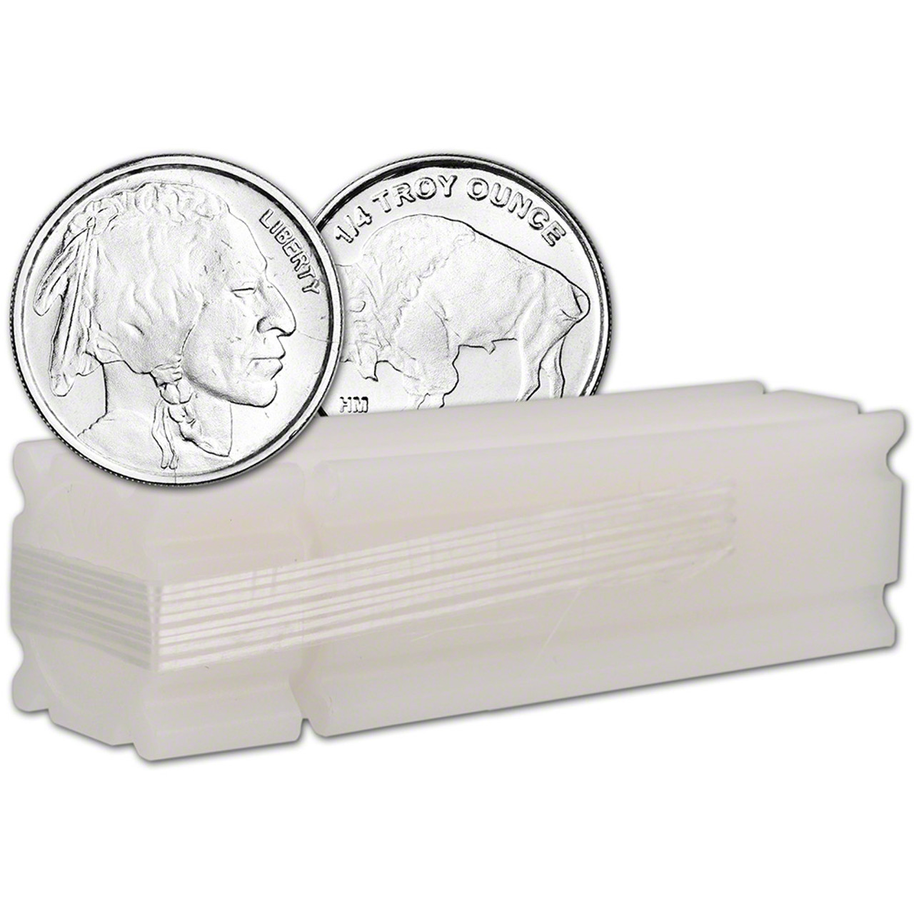 TWENTY FIVE (25) 1/4 oz Highland Mint Silver Round Buffalo