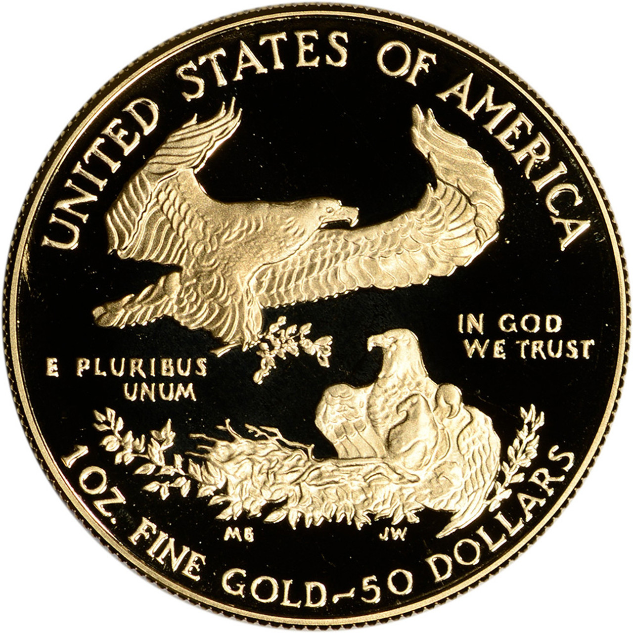 1986-W American Gold Eagle Proof 1 oz $50 - Coin in Capsule [86-W