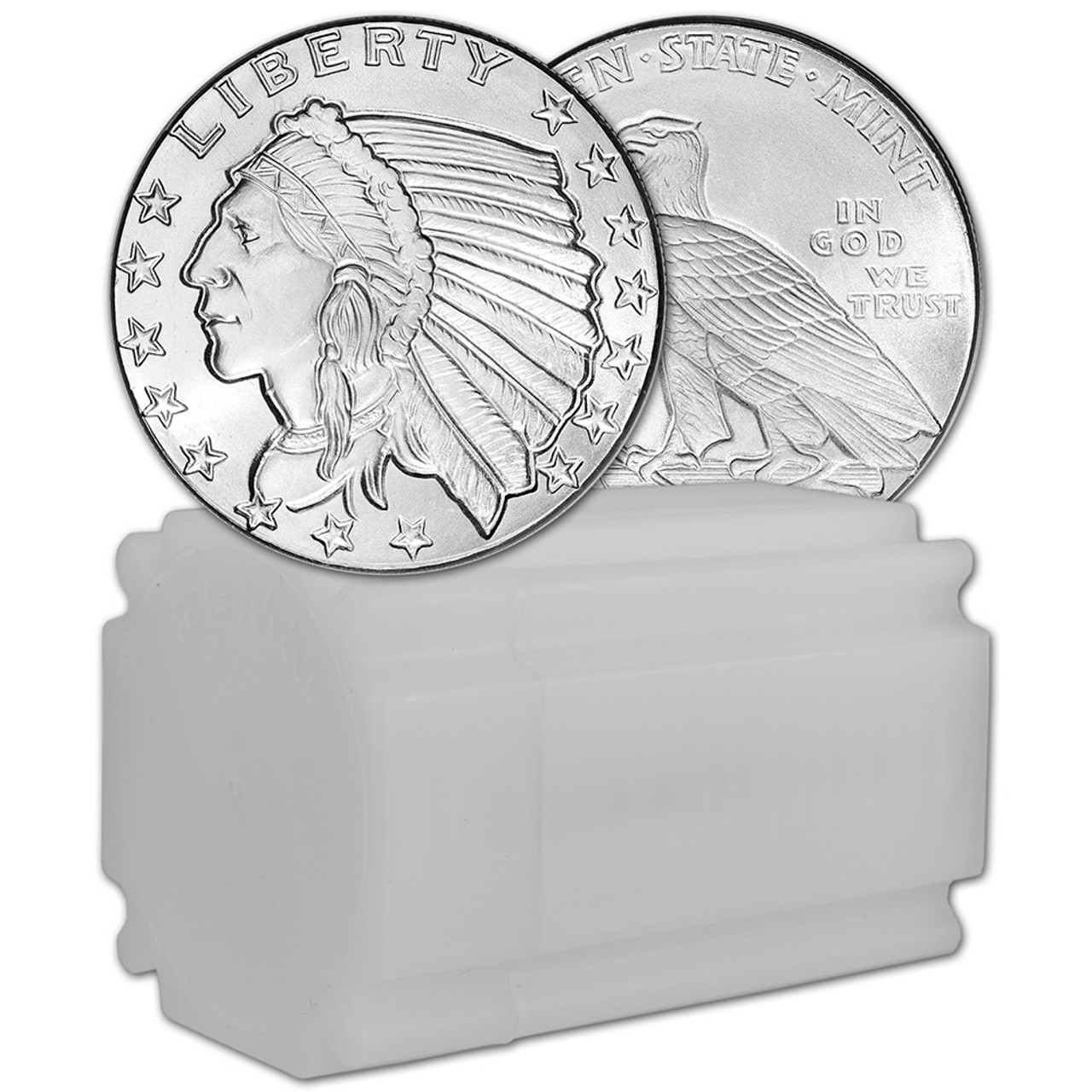 1/2 oz Golden State Mint Silver Round Incuse Indian .999