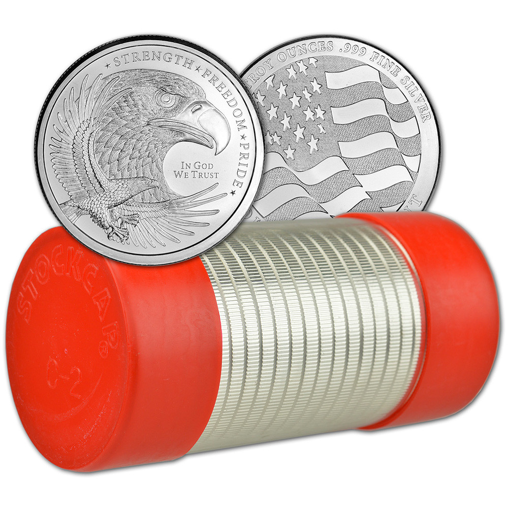 2 oz Golden State Mint Silver Round Eagle Design .999 Fine Tube of