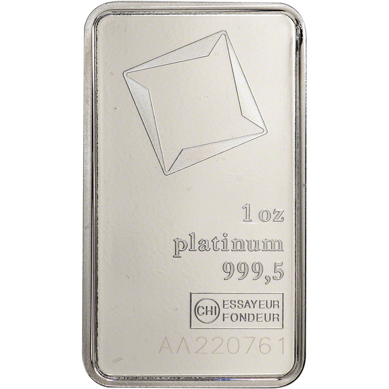 1 oz Platinum Bar - Valcambi Suisse - 999.5 Fine in Sealed Assay