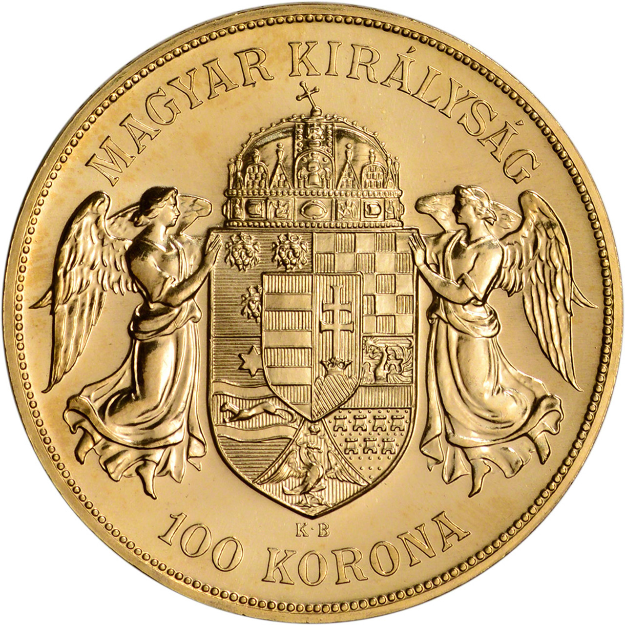 1908 Hungary Gold 100 Korona (.9802 oz) - AU/BU - Restrike [08-HU