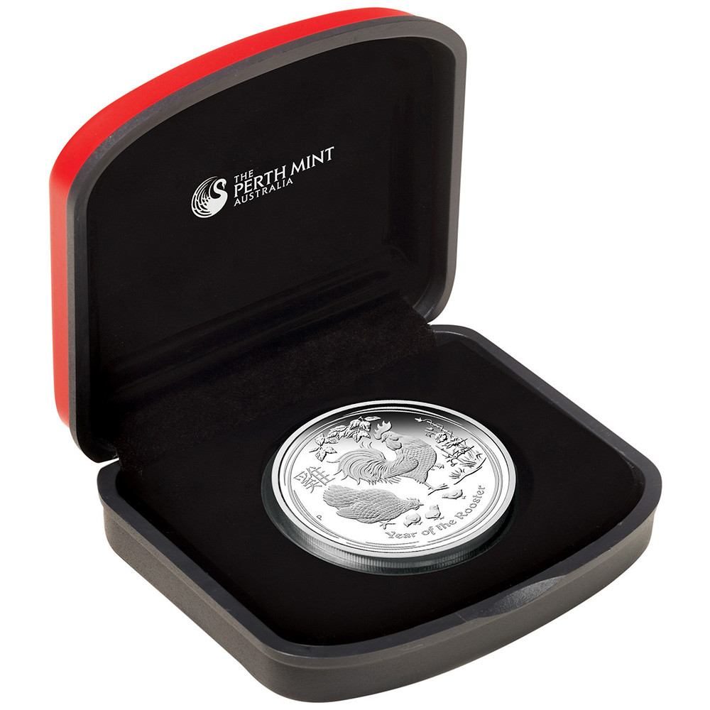 2017 P Australia Silver Lunar Year of the Rooster Proof (1 oz) $1