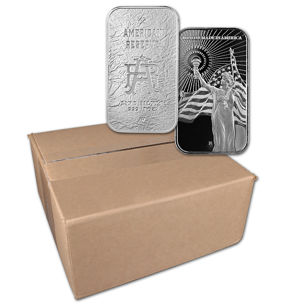 500 pc 1 oz Silver Bar Asahi American Reserve Columbia Goddess