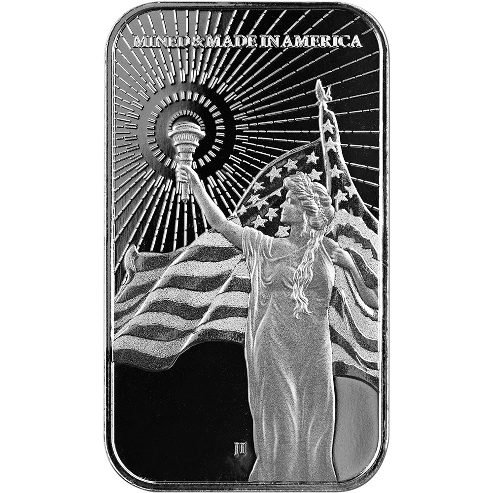 500 pc 1 oz Silver Bar Asahi American Reserve Columbia Goddess