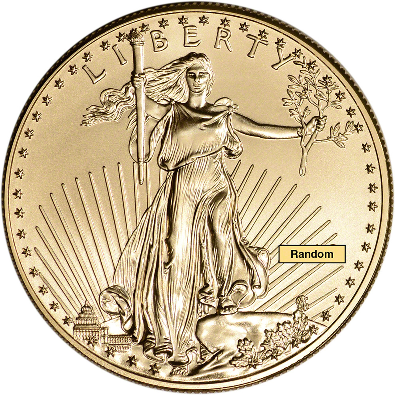 American Gold Eagle (1 oz) $50 - BU - Random Date [X-AGE-50-BU