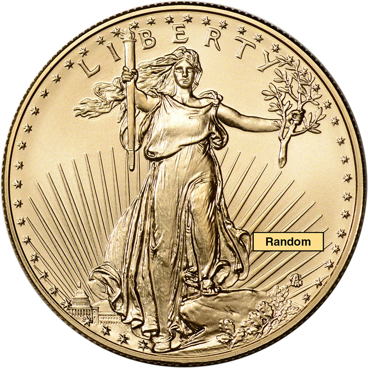 American Gold Eagle (1 oz) $50 - BU - Random Date [X-AGE-50-BU