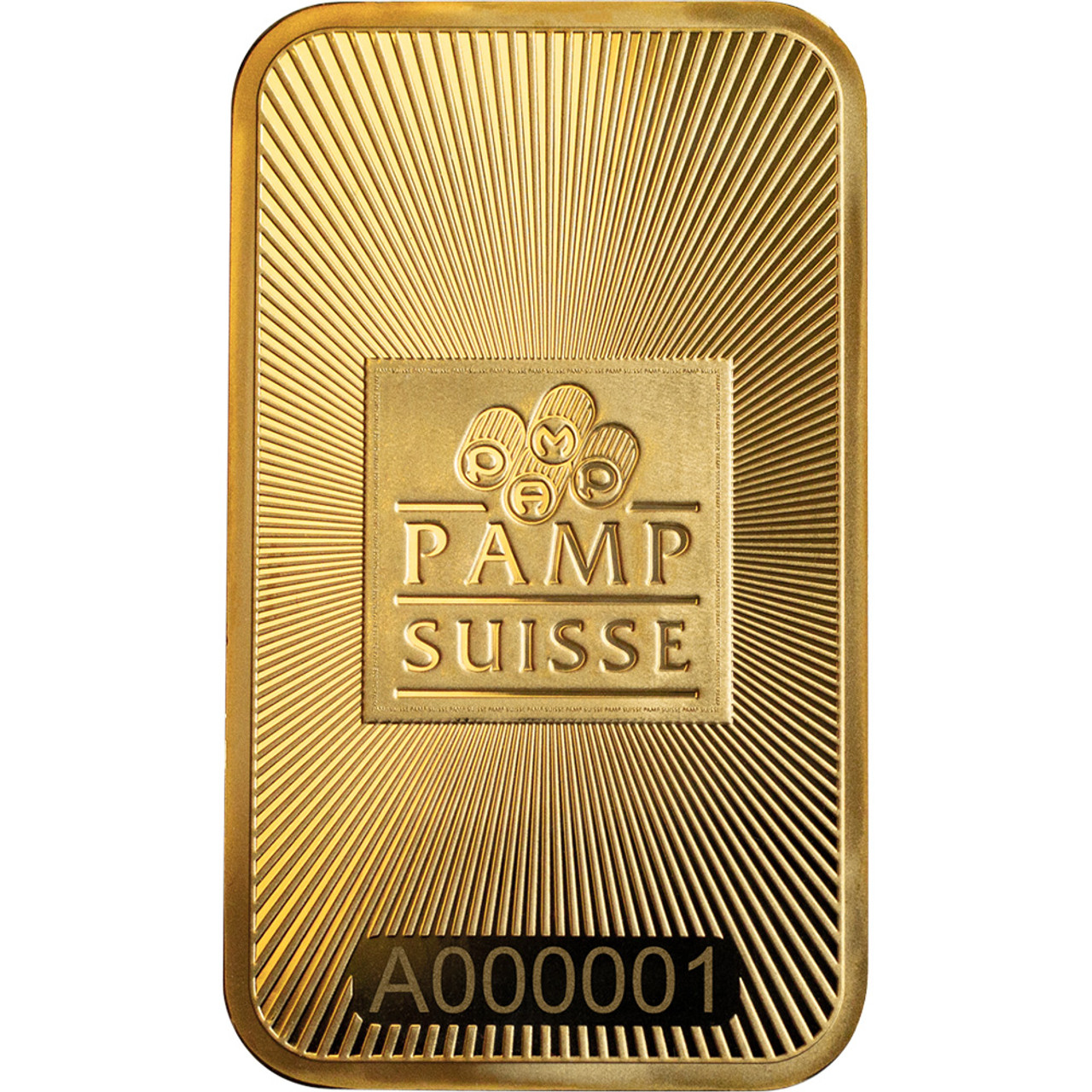 1 oz Gold Bar - PAMP Suisse - 999.9 Fine in Sealed Assay