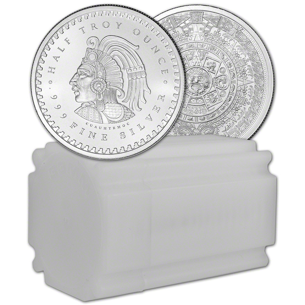 azteccc★4879+5859 1/2 oz Golden State Mint Silver Round Aztec Calendar .999