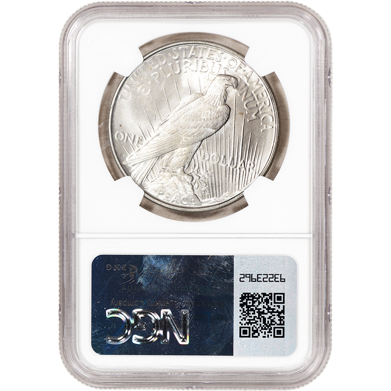 1922 D US Peace Silver Dollar $1 - NGC Brilliant