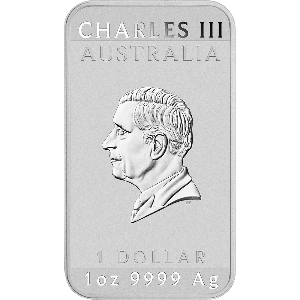 2024 P Australia Silver Dragon Rectangle Coin Bar 1 oz $1 20 Coins