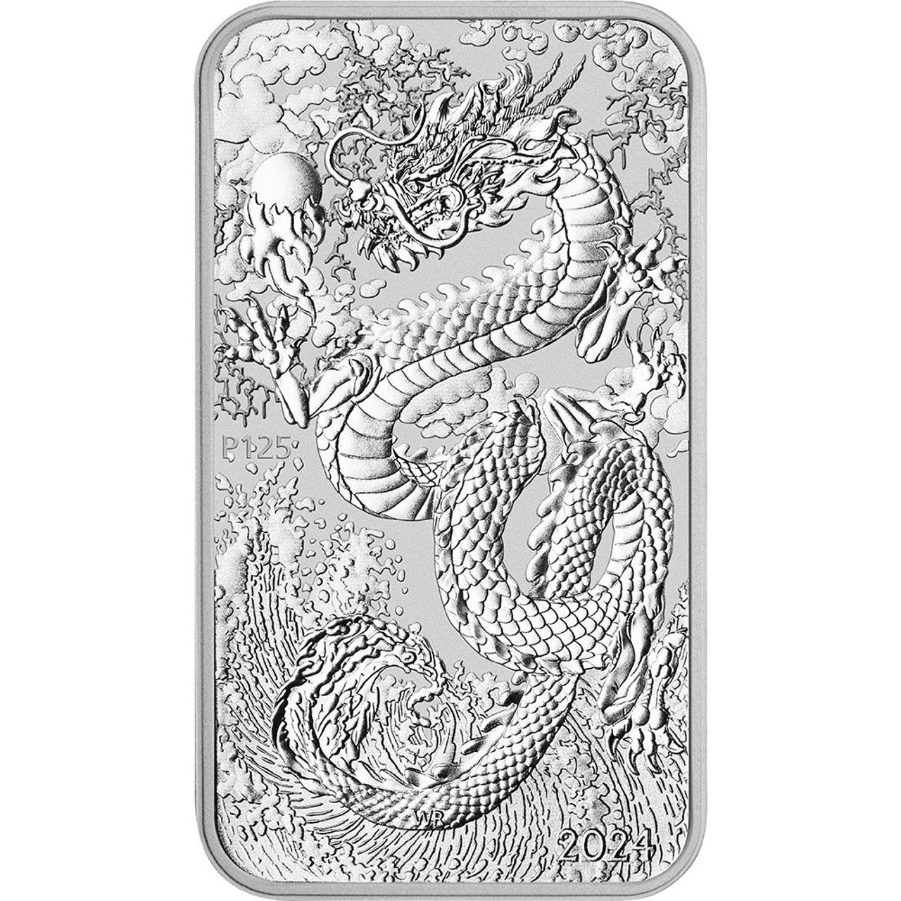 オーストラリア ドラゴン銀バー　1 オンス 2024 P Australia Silver Dragon Rectangle Coin Bar 1 oz $1