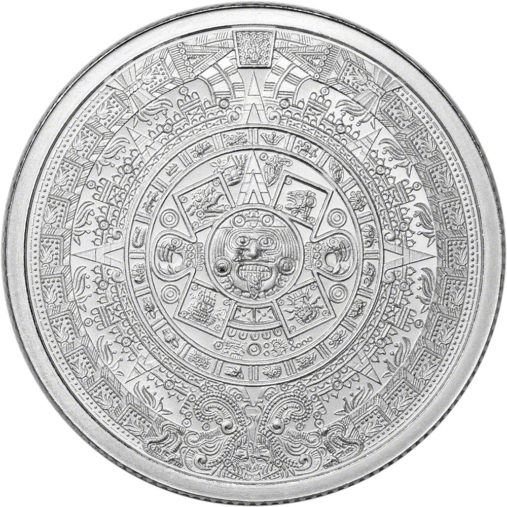 1/4 oz Golden State Mint Silver Round Aztec Calendar .999 Fine
