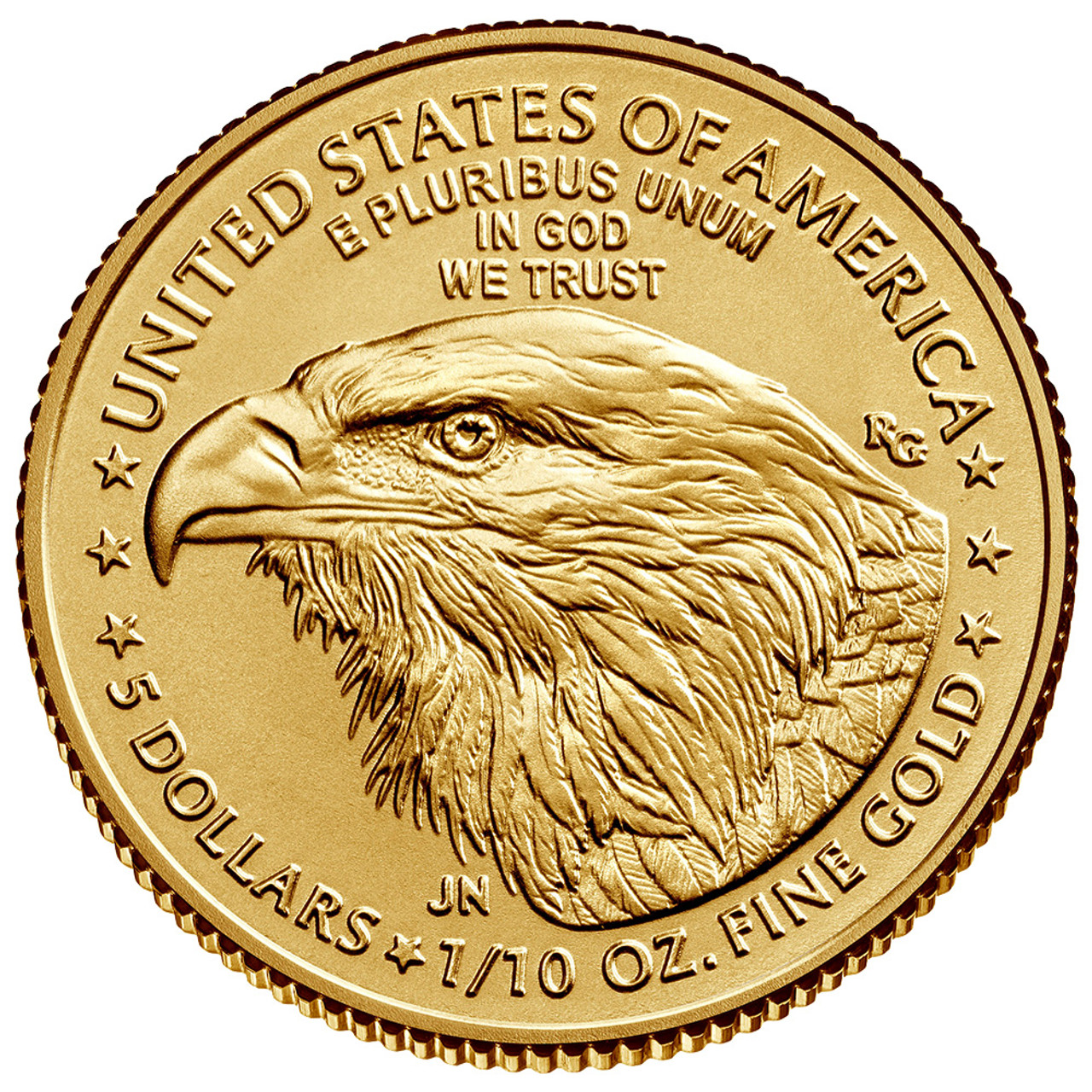 2022 American Gold Eagle 1/10 oz $5 - BU [22-AGE-5-BU] - Liberty Coin