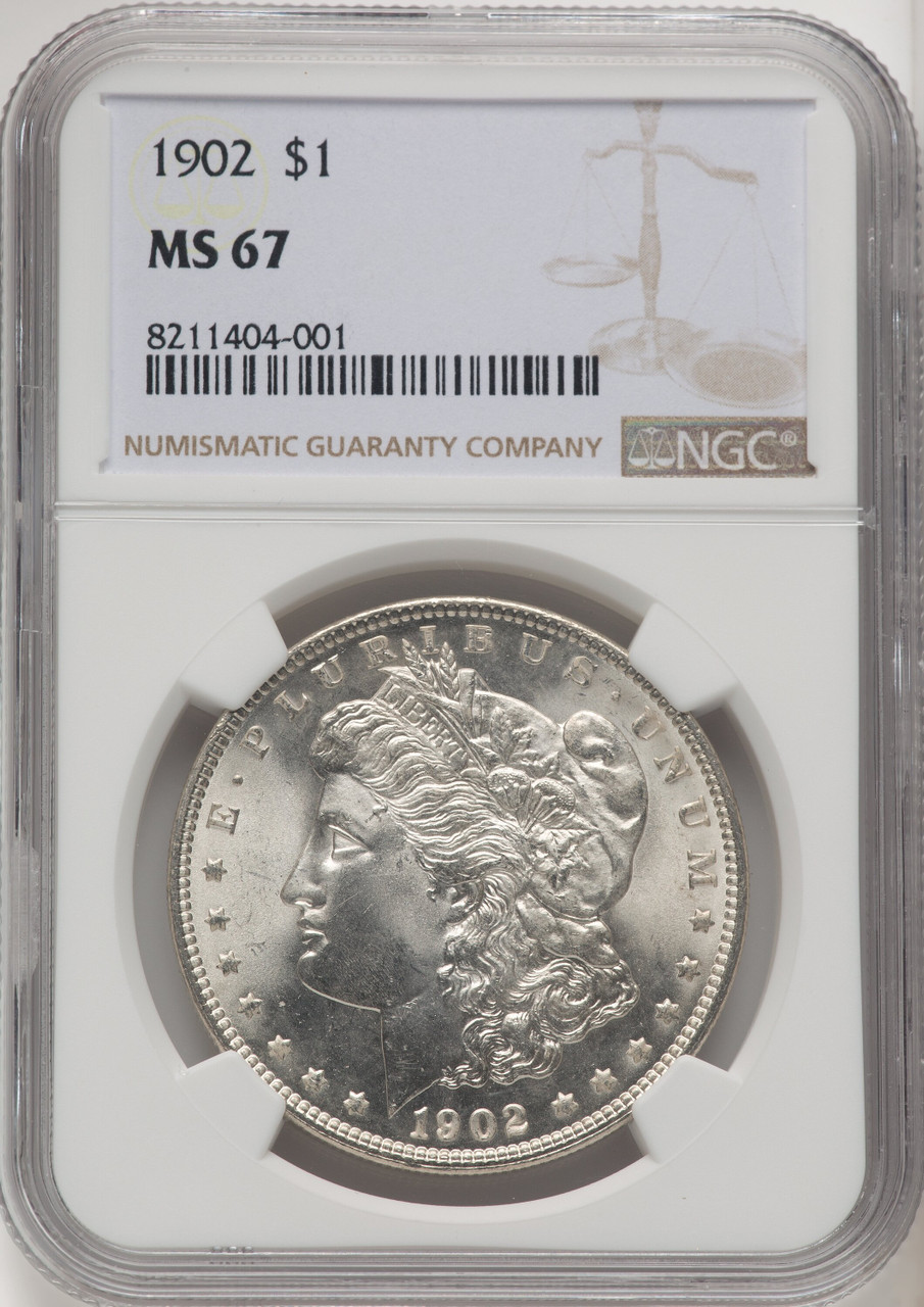1902 US Morgan Silver Dollar $1 - NGC MS 67 [V-HA-502597002