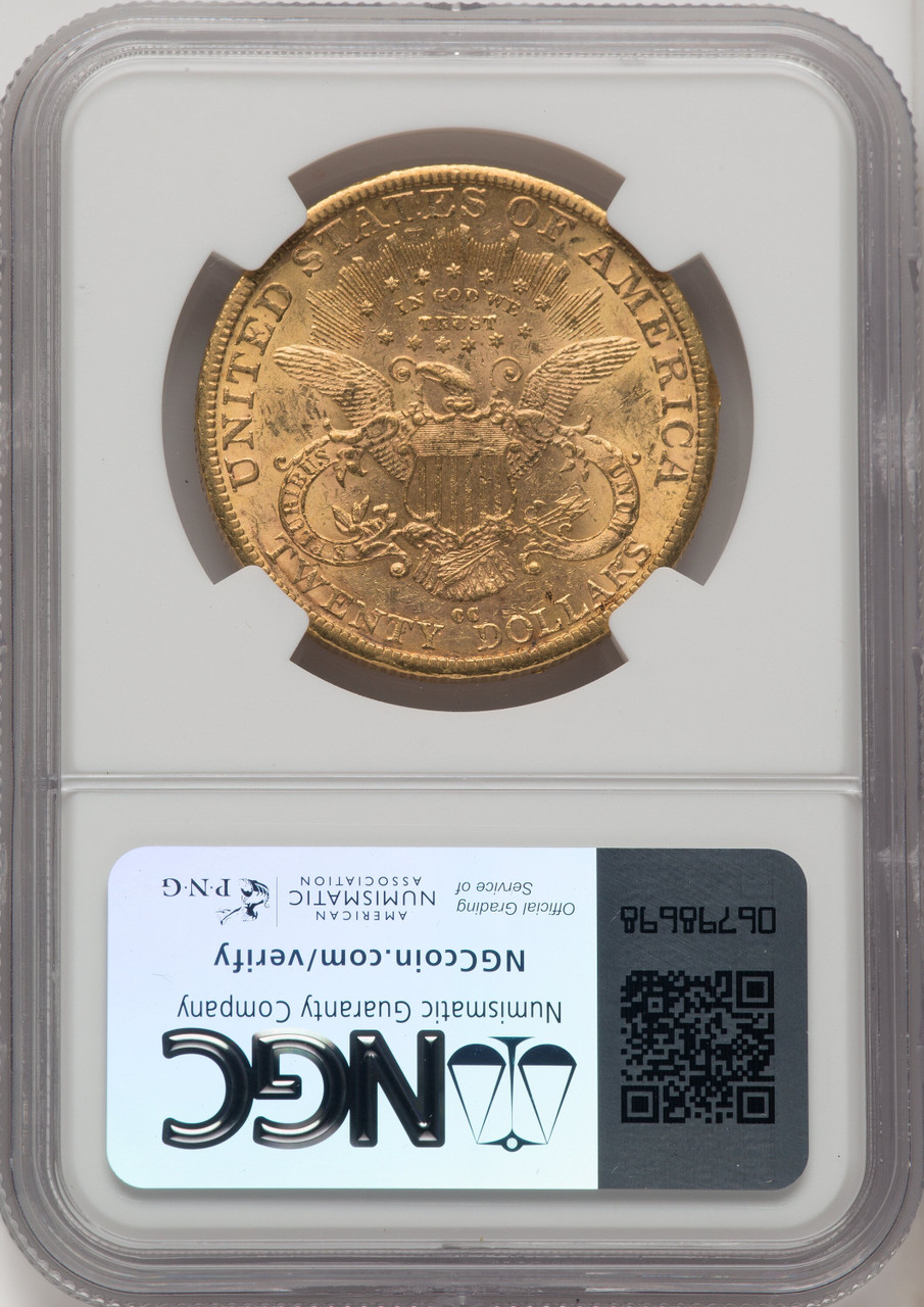 1889 CC US Gold $20 Liberty Head Double Eagle - NGC MS 60 [V-HA