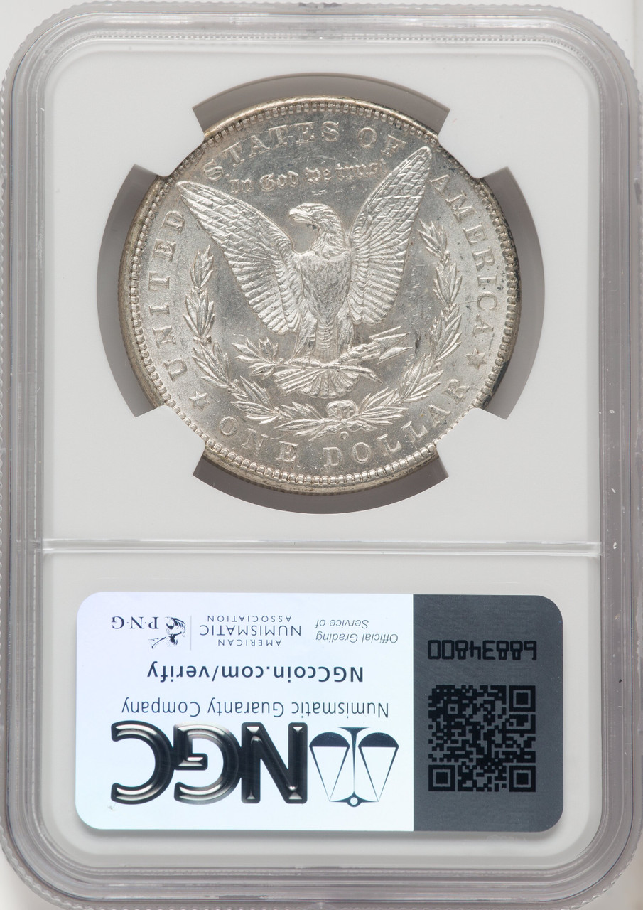 1899 O TOP-100 US Morgan Silver Dollar $1 MICRO O - NGC MS 61 [V