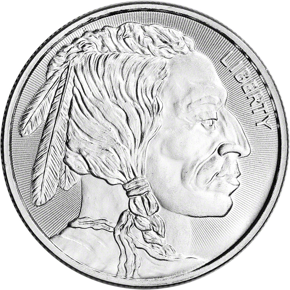 1 oz. Cut Saw Mint Silver Round - Buffalo Design - 999 Fine