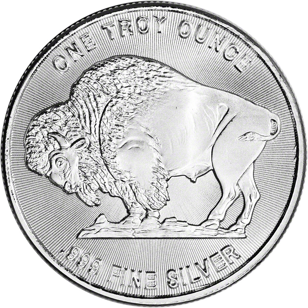 1 oz. Cut Saw Mint Silver Round - Buffalo Design - 999 Fine