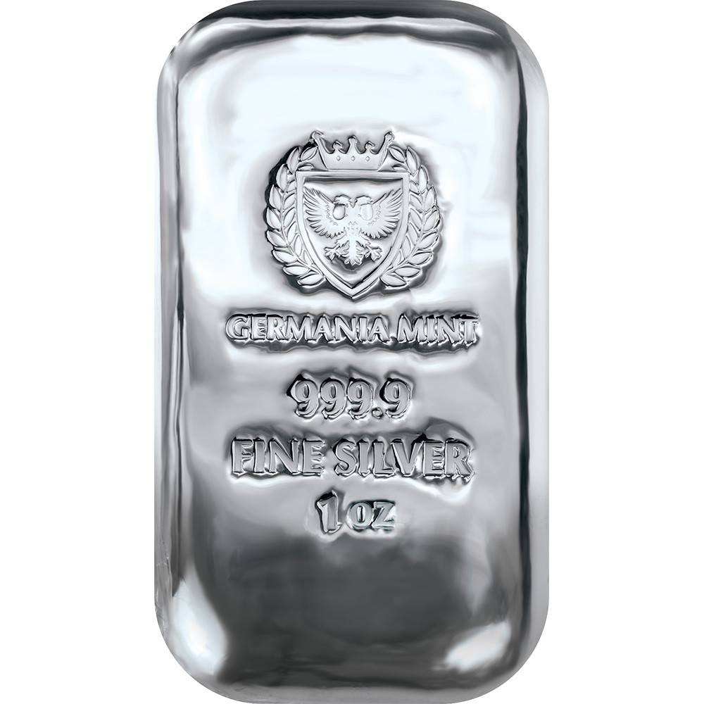1 oz Germania Mint Silver Bar 9999 Fine Box of 20 [SILVER-Bar-1oz