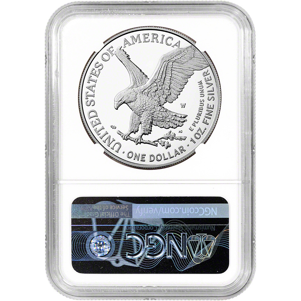 2021 W American Silver Eagle Proof Type 2 NGC PF70 UCAM [21-W-ASE