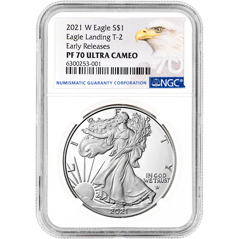 激安 2021年 アメリカ シルバー イーグル NGC PF70 2021 W Proof Silver Eagle Type 1 Congratulations Set NGC PF70 UCAM