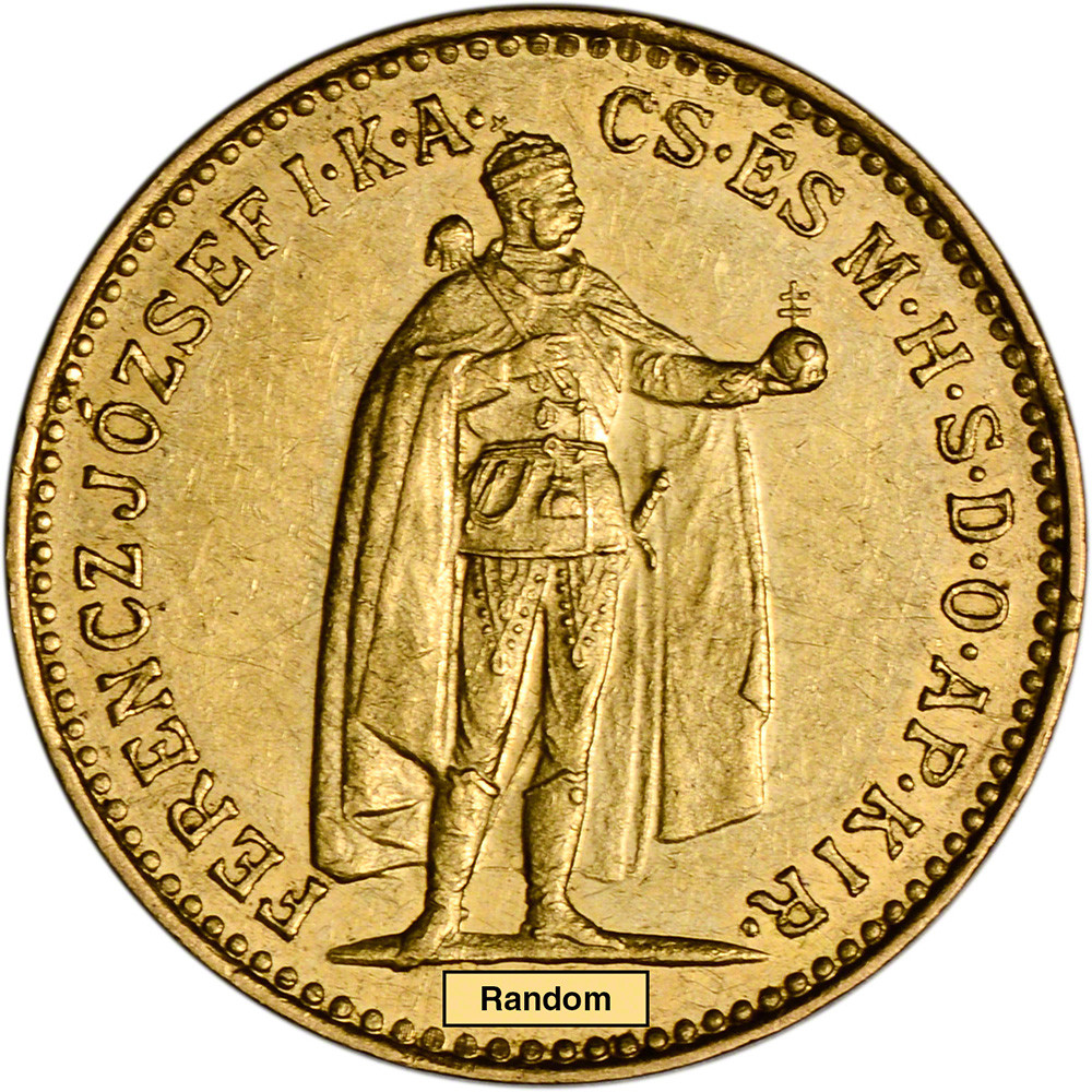 Hungary Gold 10 Korona .0980 oz - Franz Joseph I - Avg Circ