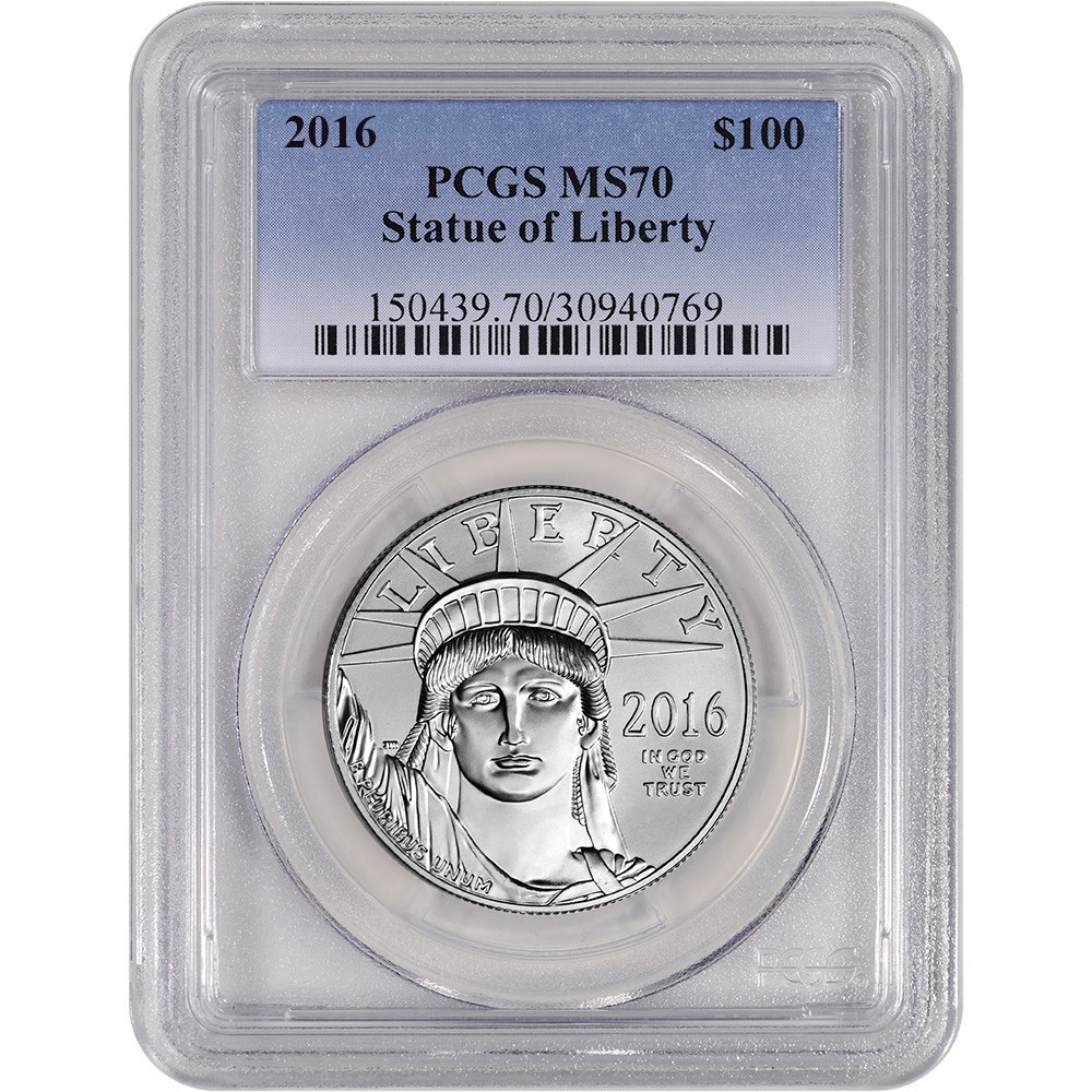 American Platinum Eagle 1 oz $100 - PCGS MS70 Random Date and