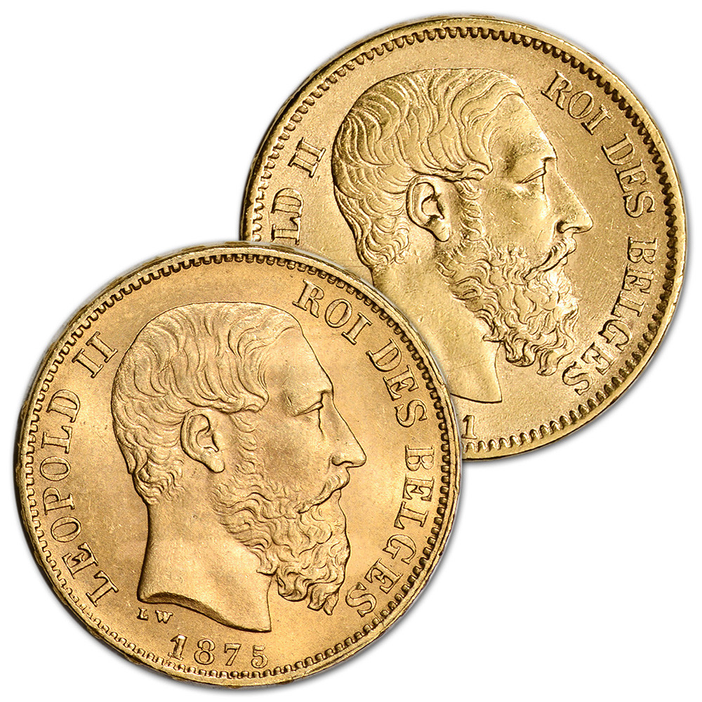 Belgium Gold 20 Francs .1867 oz - Avg Circ - Random Date [X-BE