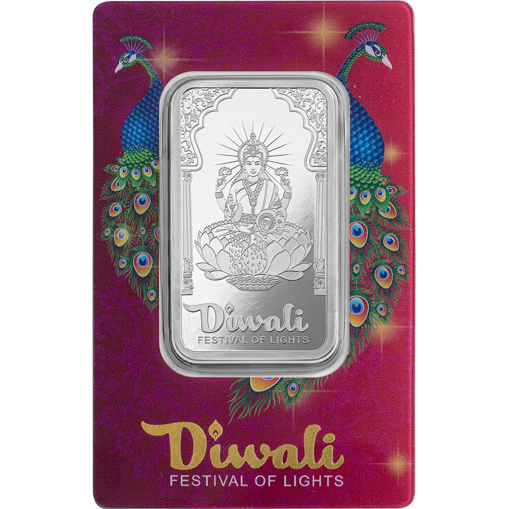 1 oz Silver Bar PAMP Suisse 2024 Diwali Lakshmi Festival of Lights