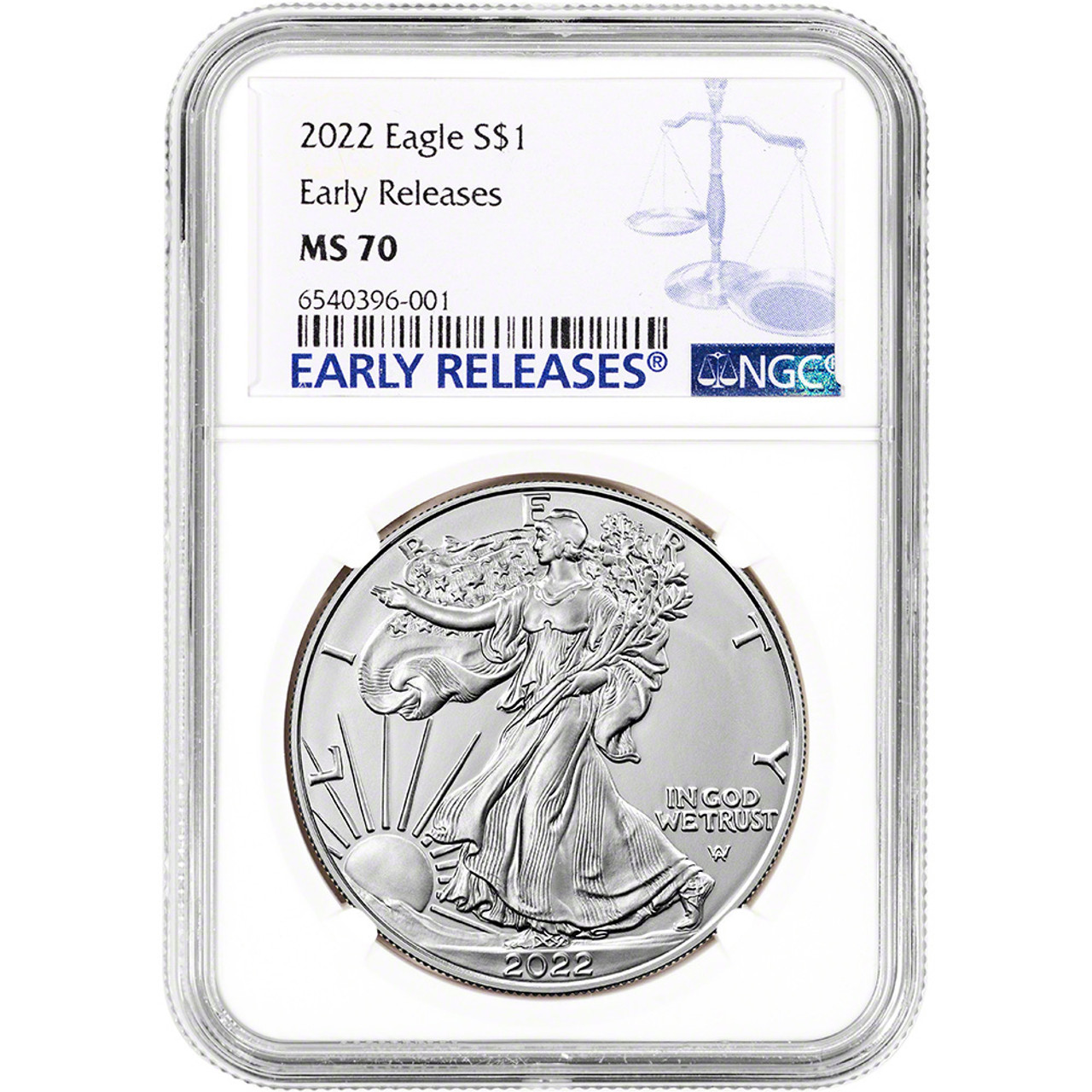 2022 American Silver Eagle - NGC MS70 Early Releases [22-ASE-N