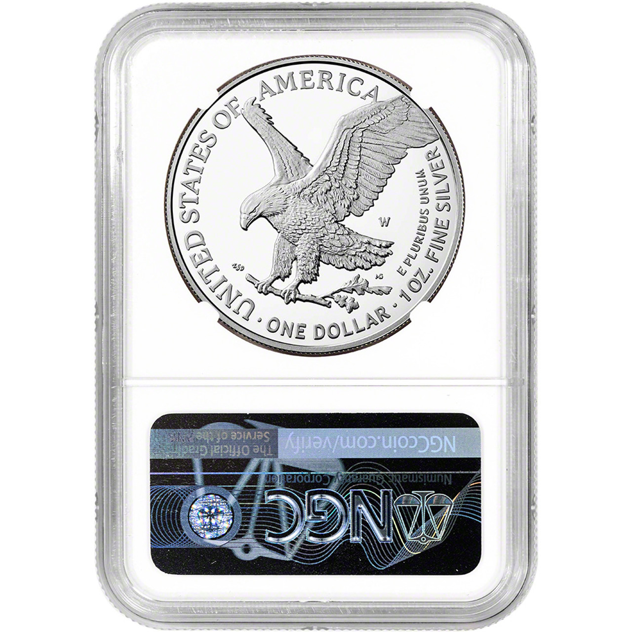 2021 W American Silver Eagle Proof Type 2 NGC PF70 First Day Issue