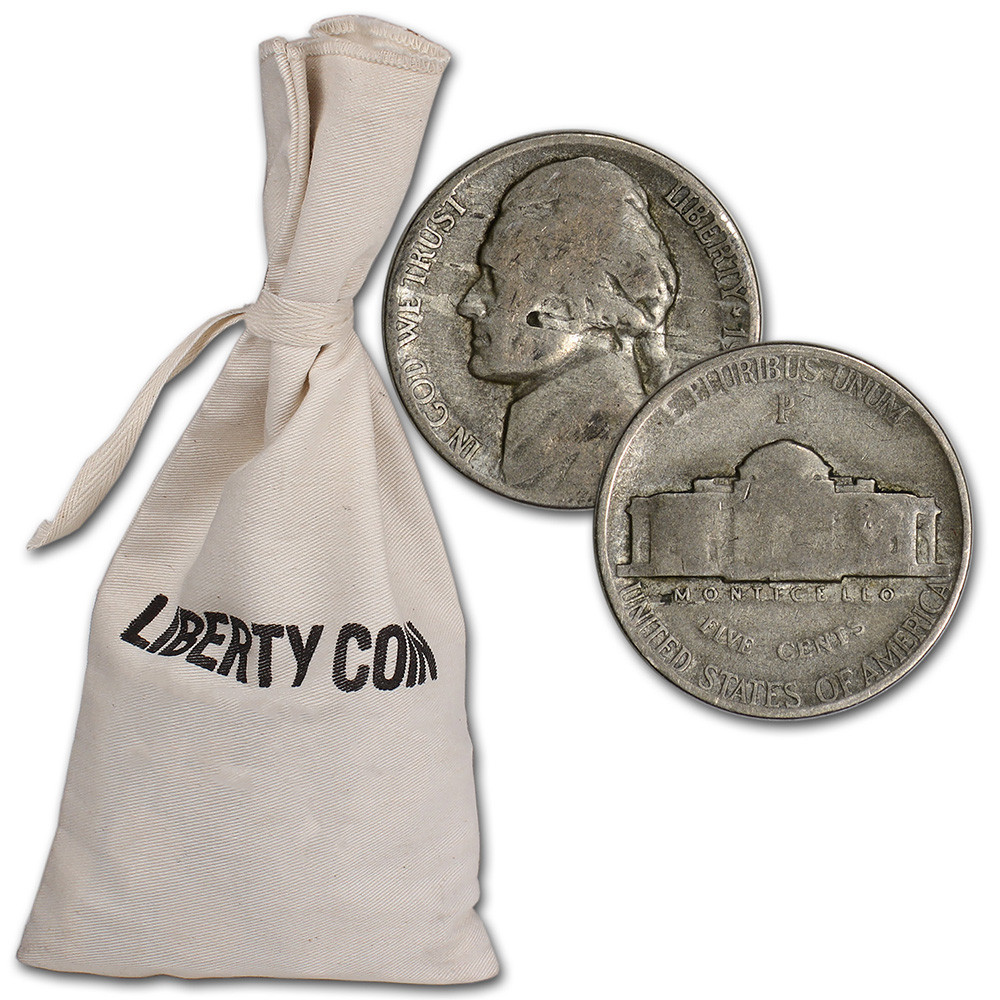 35% Silver Jefferson War Nickels - $200 Face Value - Circulated [X