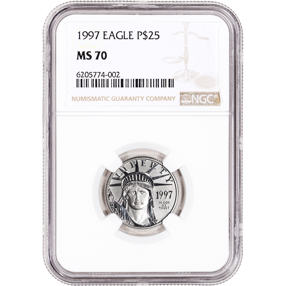 American Platinum Eagle 1/4 oz $25 - NGC MS70 Random Date and