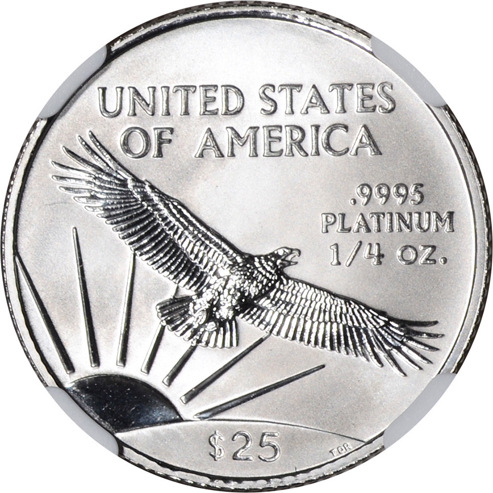 American Platinum Eagle 1/4 oz $25 - NGC MS70 Random Date