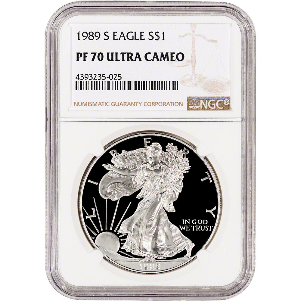 1989 S American Silver Eagle Proof - NGC PF70 UCAM [89-S-ASE-N